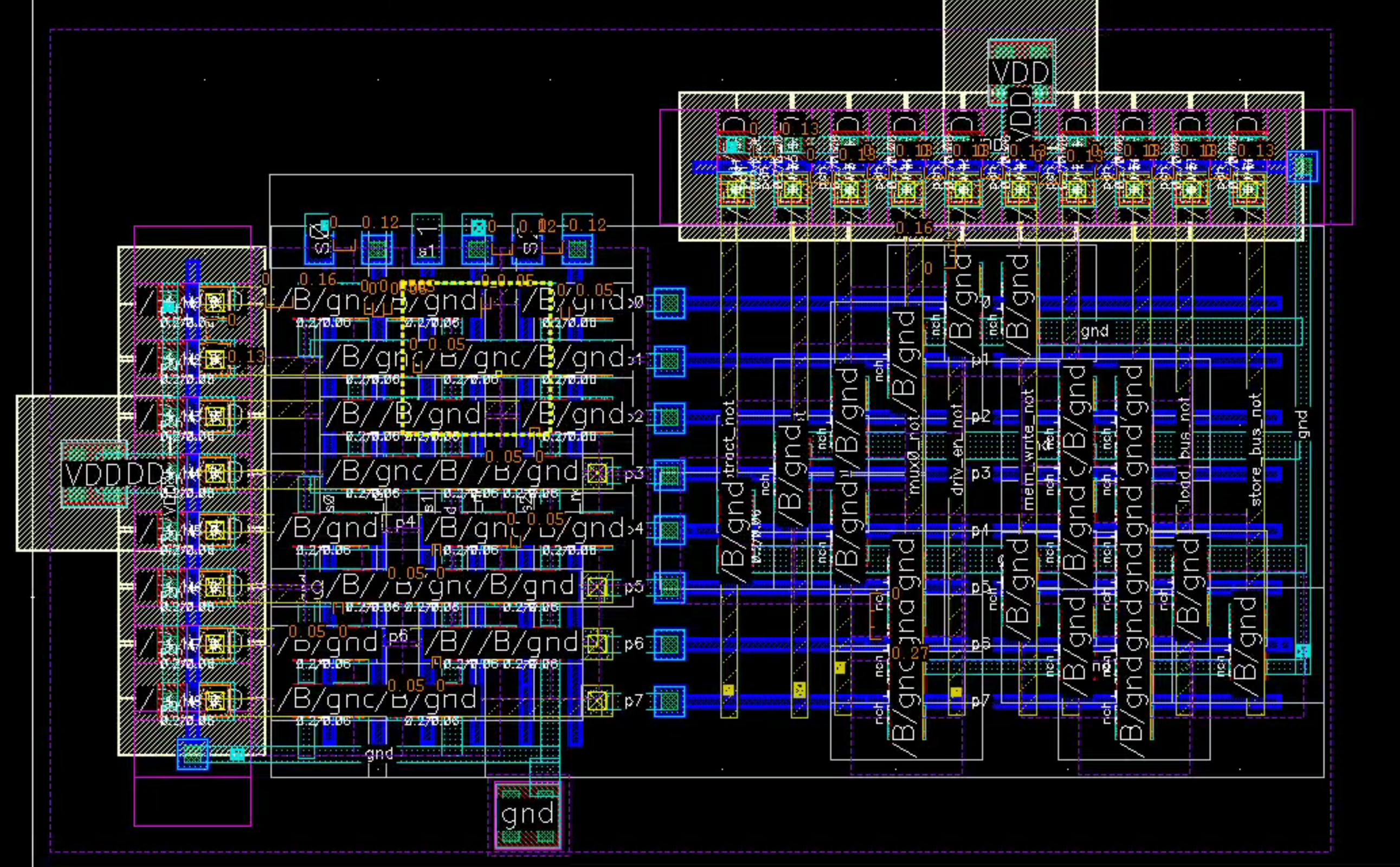 PLA decoder layout