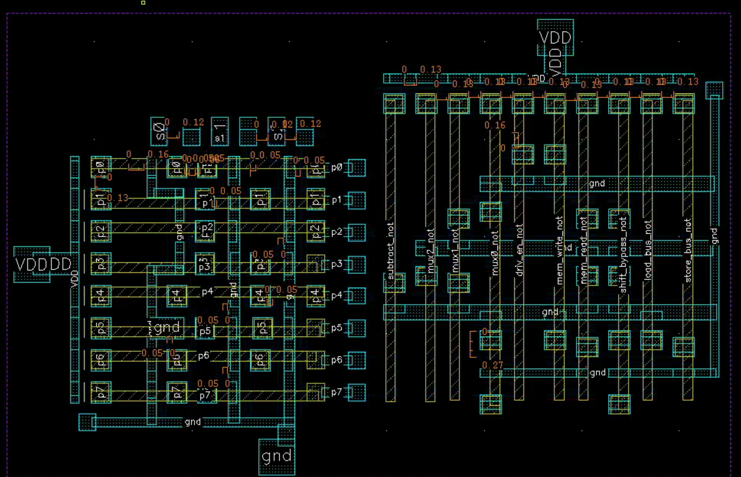 PLA M1/M2 routing detail